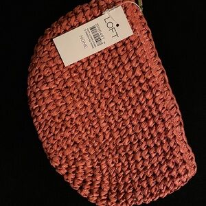 Ann Taylor LOFT Raffia Clutch